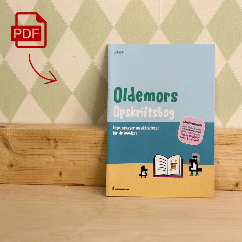 Aktiviteter til Oldemors opskriftbog som PDF af Guldastronaut